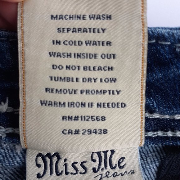 MISS ME JEANS WOMENS JP5117B6 BOOT CUT SIZE 28 BLUE - Picture 9 of 10